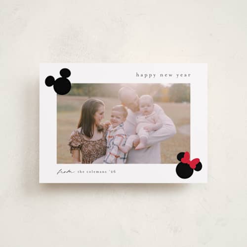 This is a cotton petite holiday cards with standard by Stacey Meacham called iconic printing on recycled smooth signature in petite
