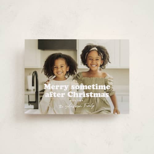 This is a snowflake petite holiday cards with standard by Hudson meet Rose called sometime printing on recycled smooth signature in petite