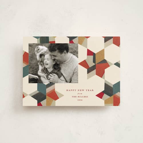 This is a cinnamon petite holiday cards with standard by Sumak Studio called paper craft printing on recycled smooth signature in petite