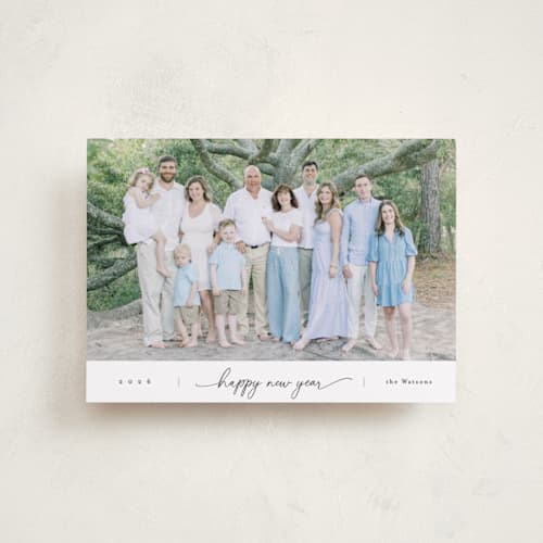 This is a winter petite holiday cards with standard by Christy Hy Lee called together printing on recycled smooth signature in petite