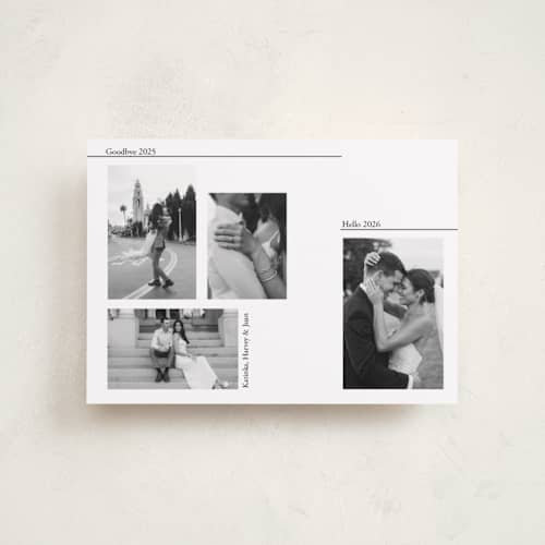 This is a silk petite holiday cards with standard by Anne Retter - SchoepfergeistArt called new minimal year printing on recycled smooth signature in petite