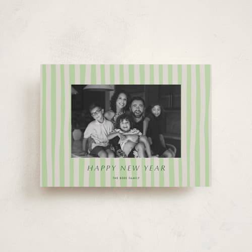 This is a sage petite holiday cards with standard by Alicia Schultz called soft ambience printing on recycled smooth signature in petite