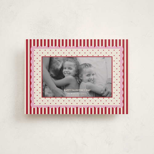 This is a cherry soda valentines day with standard by Ashlee Townsend called pattern on pattern printing on recycled smooth signature in petite