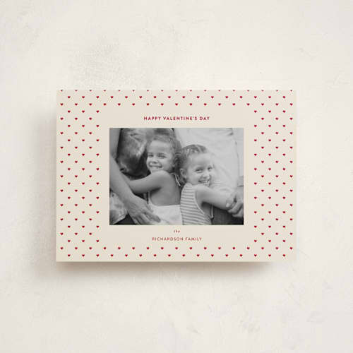 This is a cherry valentines day with standard by Ashlee Townsend called swiss hearts printing on recycled smooth signature in petite