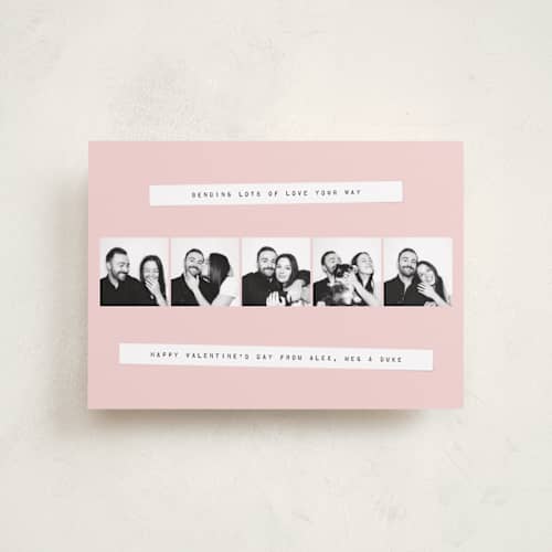 This is a rose valentines day with standard by Heather Schertzer called photo booth printing on recycled smooth signature in petite