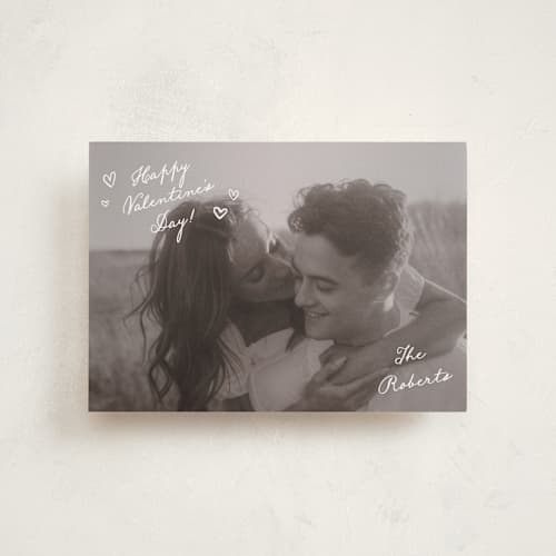 This is a frosted valentines day with standard by Pixel and Hank called valentine loves printing on recycled smooth signature in petite