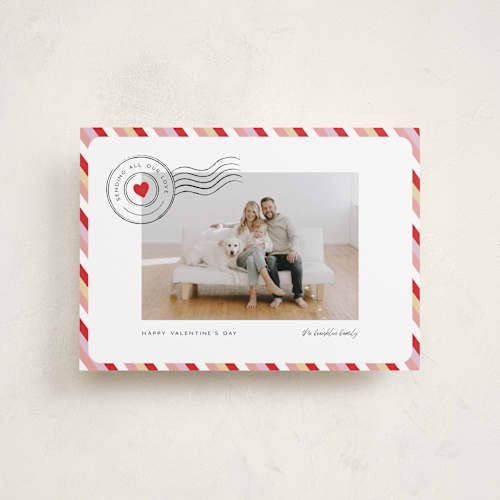 This is a sugar rose valentines day with standard by Pixel and Hank called sending valentine love printing on recycled smooth signature in petite