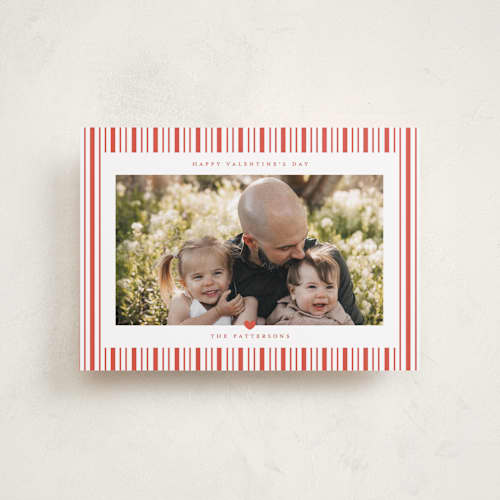 This is a cherry valentines day with standard by Jennifer Holbrook called heart and stripes printing on recycled smooth signature in petite