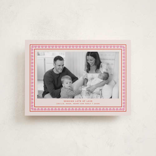 This is a strawberry valentines day with standard by Megan Davis called hygge printing on recycled smooth signature in petite