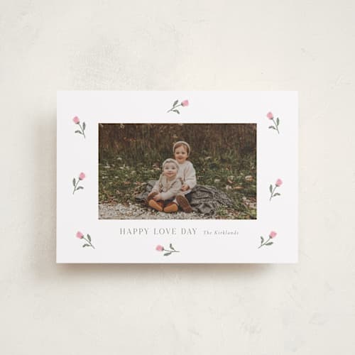 This is a rose valentines day with standard by Angela Garrick called rosie printing on recycled smooth signature in petite