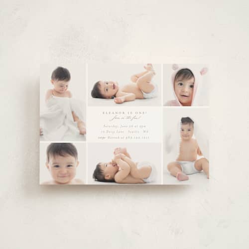 This is a cloud kids birthday invitations with standard by Hudson meet Rose called join in the fun! printing on signature in postcard