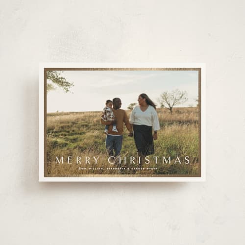This is a cotton christmas postcards with foil pressed by Amy Kross called winds printing on signature in postcard
