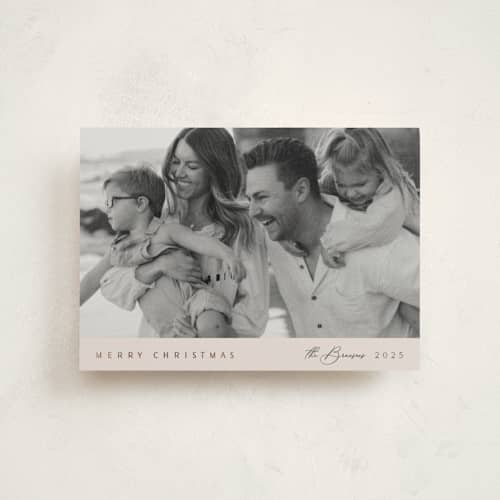 This is a smoke christmas postcards with foil pressed by Nicole Walsh called minimal edge printing on signature in postcard