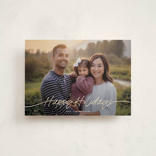This is a pudding christmas postcards with foil pressed by Leia Matt called faubourg printing on signature in postcard