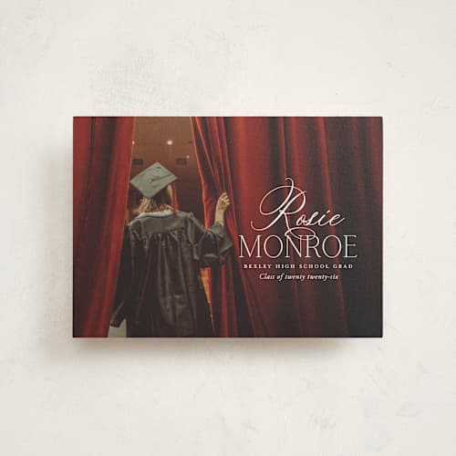 This is a cotton graduation announcements with standard by Oscar and Emma - Karly Depew called classic allure printing on signature in petite