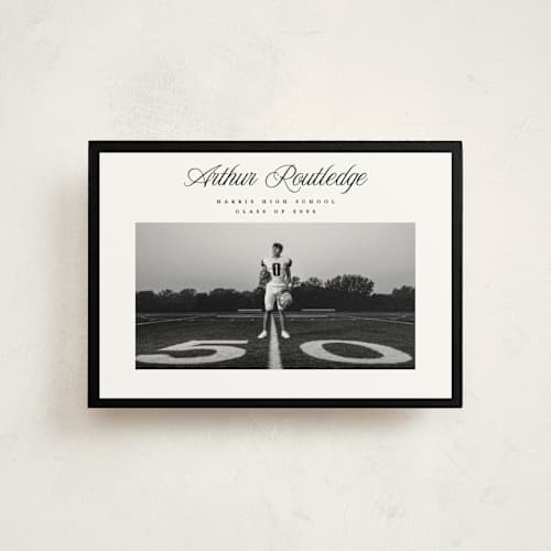 This is a nero graduation announcements with standard by Pati Cascino called silo printing on signature in petite