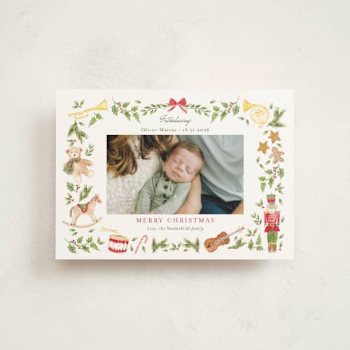 This is a forest babys first christmas with standard by frau brandt called nostalgic melody printing on signature in petite