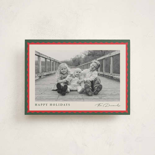This is a balsam fir petite holiday cards with standard by Kristie Kern called baxter printing on signature in petite