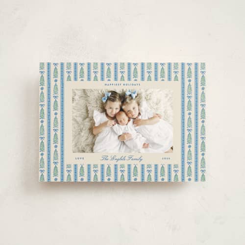 This is a ice petite holiday cards with standard by Pati Cascino called hollis printing on signature in petite