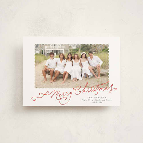This is a holly berry petite holiday cards with standard by Susan Zinader called bow script printing on signature in petite