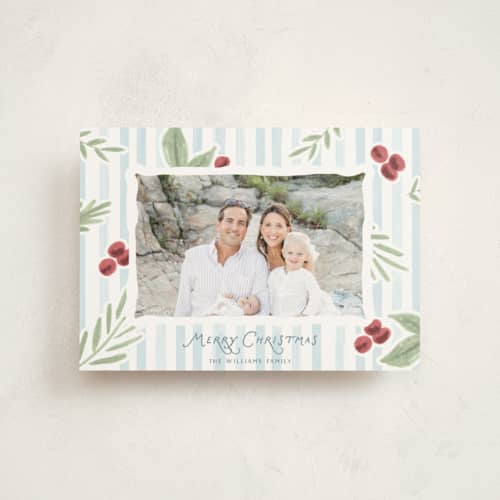 This is a coast petite holiday cards with standard by Kristen Juckiewicz called seaberry printing on signature in petite