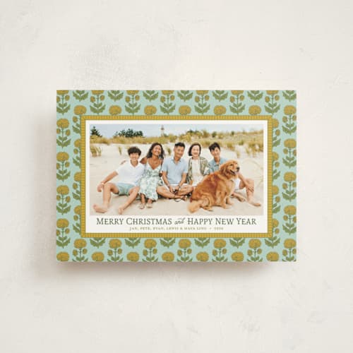 This is a mint petite holiday cards with standard by Erika Firm called beach house summer printing on signature in petite