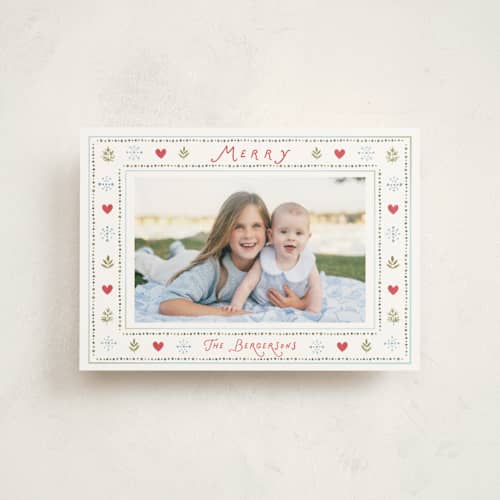 This is a winter petite holiday cards with standard by Itsy Belle Studio called merry little things printing on signature in petite