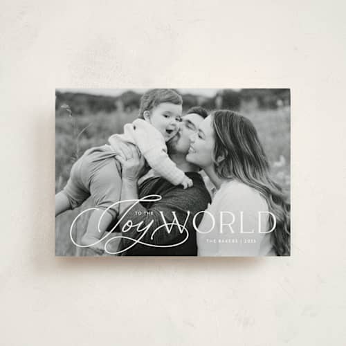 This is a snow christmas postcards with standard by Michelle Taylor called joy mix printing on signature in postcard