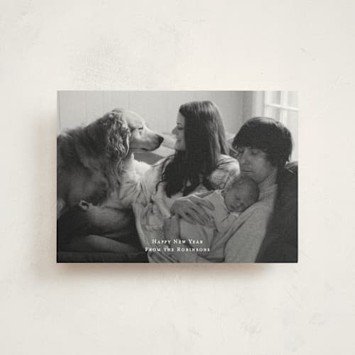 This is a snow christmas postcards with standard by Ani Somi called minima printing on signature in postcard