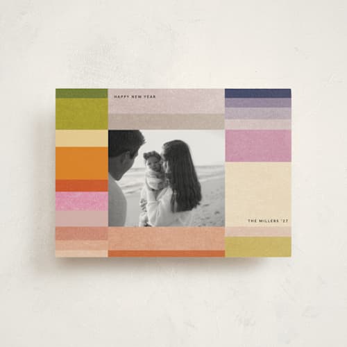 This is a rainbow christmas postcards with standard by Sumak Studio called happy colors printing on signature in postcard