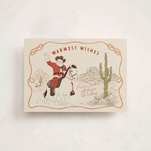 This is a sand christmas postcards with standard by Elly called howdy printing on signature in postcard