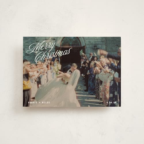 This is a snow christmas postcards with standard by Kristie Kern called pomeroy printing on signature in postcard