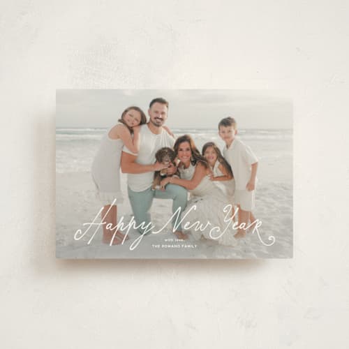 This is a ice christmas postcards with standard by Lea Delaveris called happily printing on signature in postcard