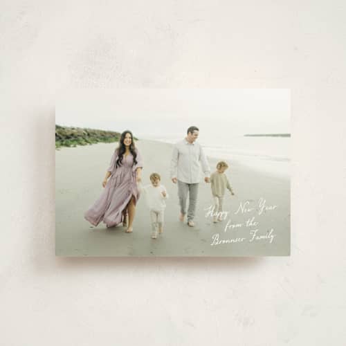This is a porcelain christmas postcards with standard by Pixel and Hank called noted printing on signature in postcard