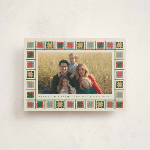 This is a cream christmas postcards with standard by Amy Kross called morning star printing on signature in postcard