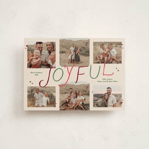 This is a chai christmas postcards with standard by Owl and Toad called starry collage printing on signature in postcard