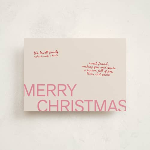 This is a candy cane christmas postcards with standard by Cleghorn Creative called sweet holiday note printing on signature in postcard