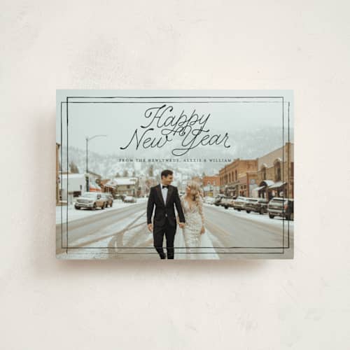 This is a ink christmas postcards with standard by Anna Elder called a classic christmas printing on signature in postcard