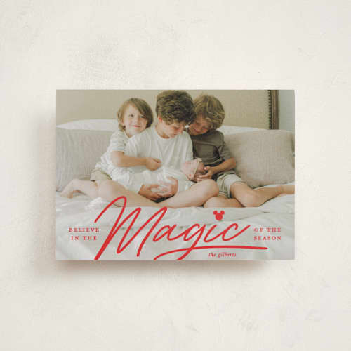 This is a santa suit christmas postcards with standard by Carrie ONeal called disney's mickey magical season printing on signature in postcard