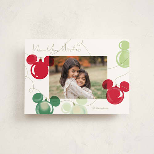 This is a moss christmas postcards with standard by Baumbirdy called mickey lights printing on signature in postcard