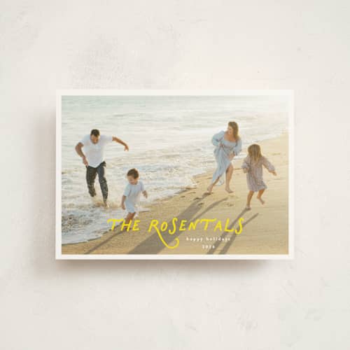 This is a stargazer christmas postcards with standard by Tamara Hilje called the family printing on signature in postcard