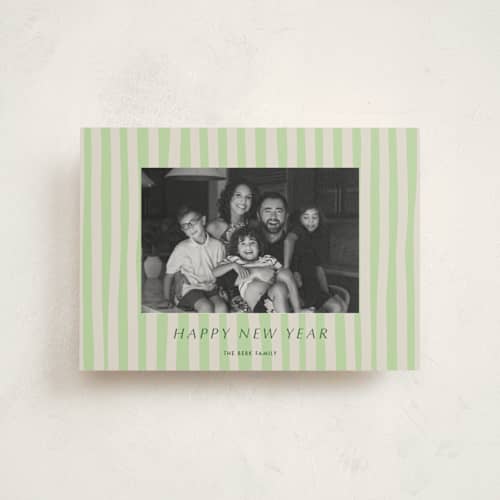 This is a sage christmas postcards with standard by Alicia Schultz called soft ambience printing on signature in postcard