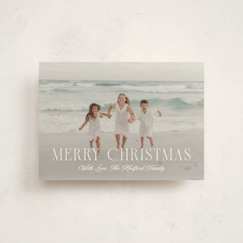 This is a snow christmas postcards with standard by Anna Elder called chic holiday printing on signature in postcard