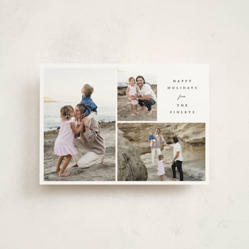 This is a snow christmas postcards with standard by Angela Thompson called holiday gallery printing on signature in postcard