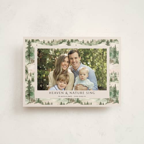 This is a fir christmas postcards with standard by Tatjana Koraksic called forest printing on signature in postcard