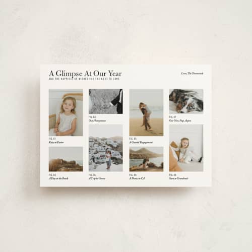 This is a pepper christmas postcards with standard by Bramble Studio called a glimpsed year printing on signature in postcard