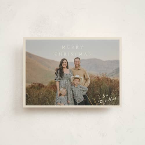 This is a vanilla christmas postcards with standard by Kasia Labocki called homebound printing on signature in postcard