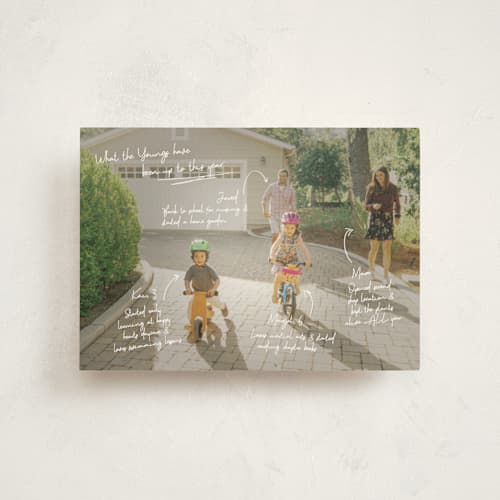 This is a snow christmas postcards with standard by Kennedi Shaw called update printing on signature in postcard