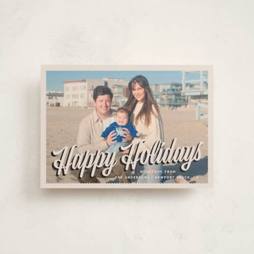 This is a eggnog christmas postcards with standard by Amy Payne called holiday mailer printing on signature in postcard