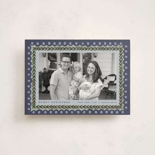 This is a juniper christmas postcards with standard by Amy Kross called primary printing on signature in postcard